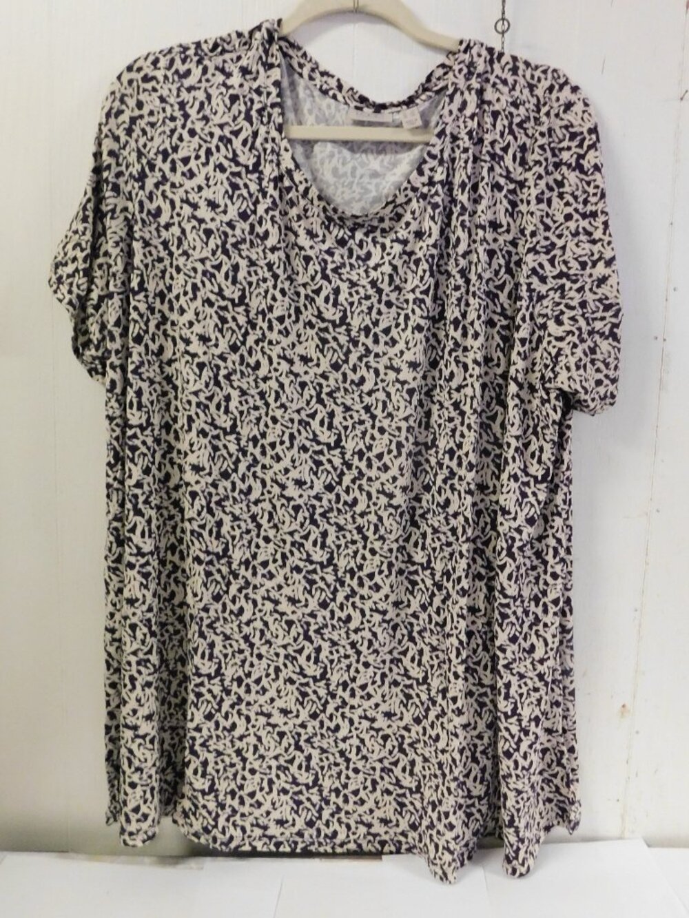 LOGO Lori Goldstein Blackberry 3/4 Sleeve Top 3X NEW